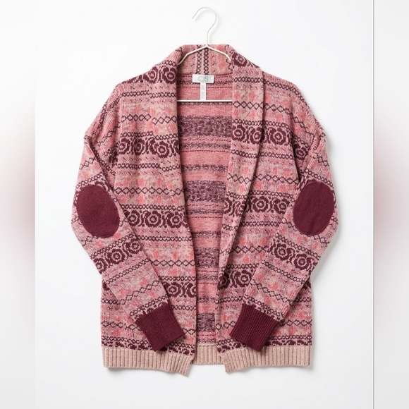 Matilda Jane Sweaters - 435 By Matilda Jane "Sleigh All Day" Geometeic Knit Cardigan~Size 12